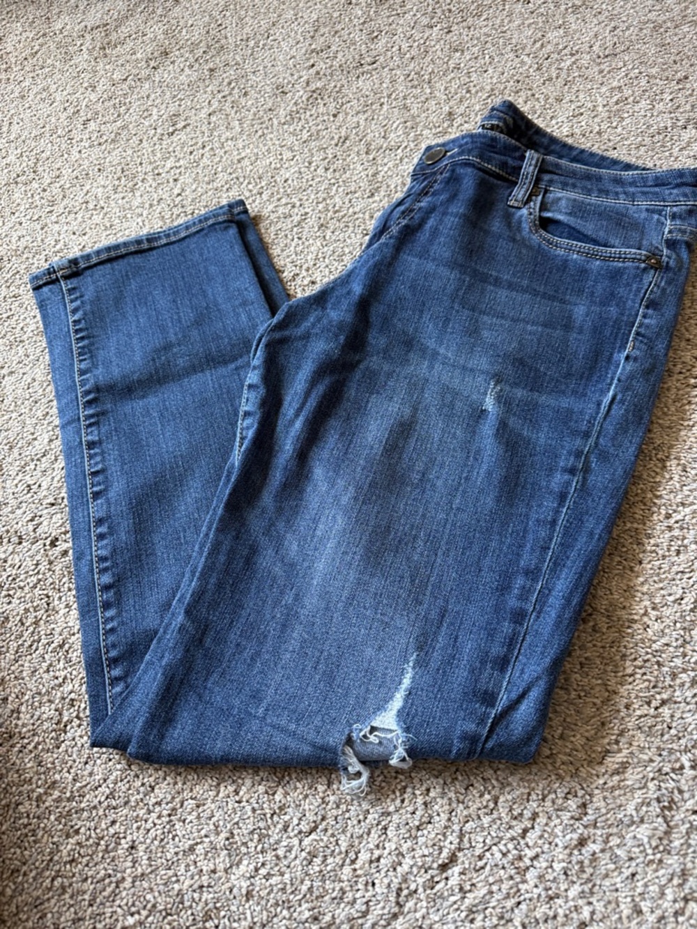Kut from the Kloth Dark Blue Straight Leg Jeans